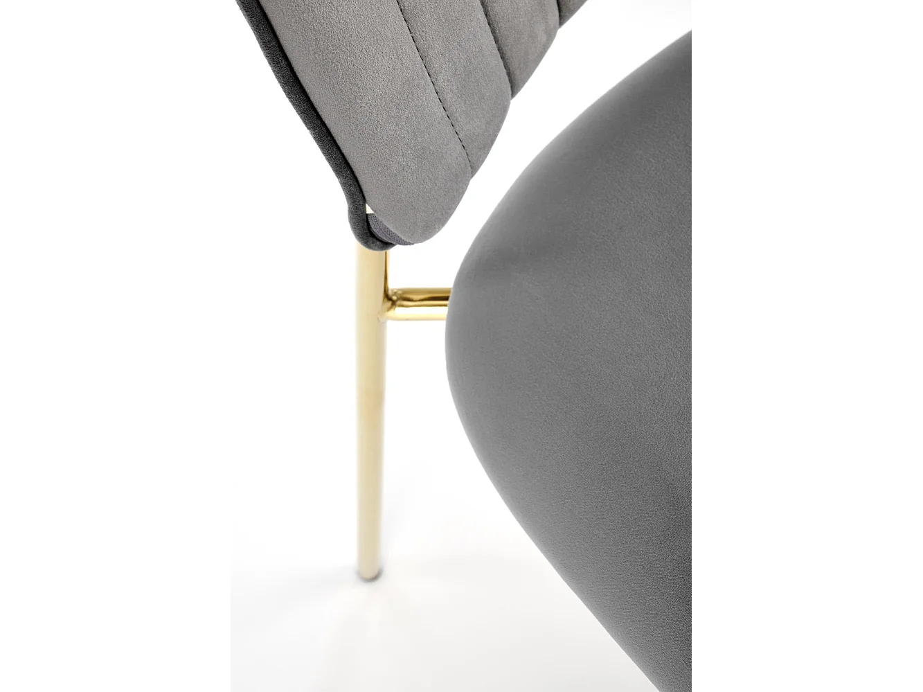 Krzesło tapicerowane K499 VELVET szare