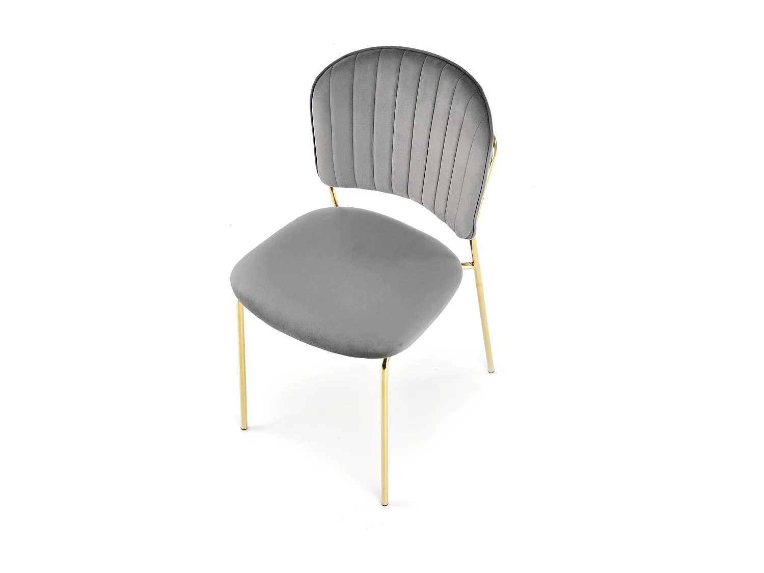 Krzesło tapicerowane K499 VELVET szare