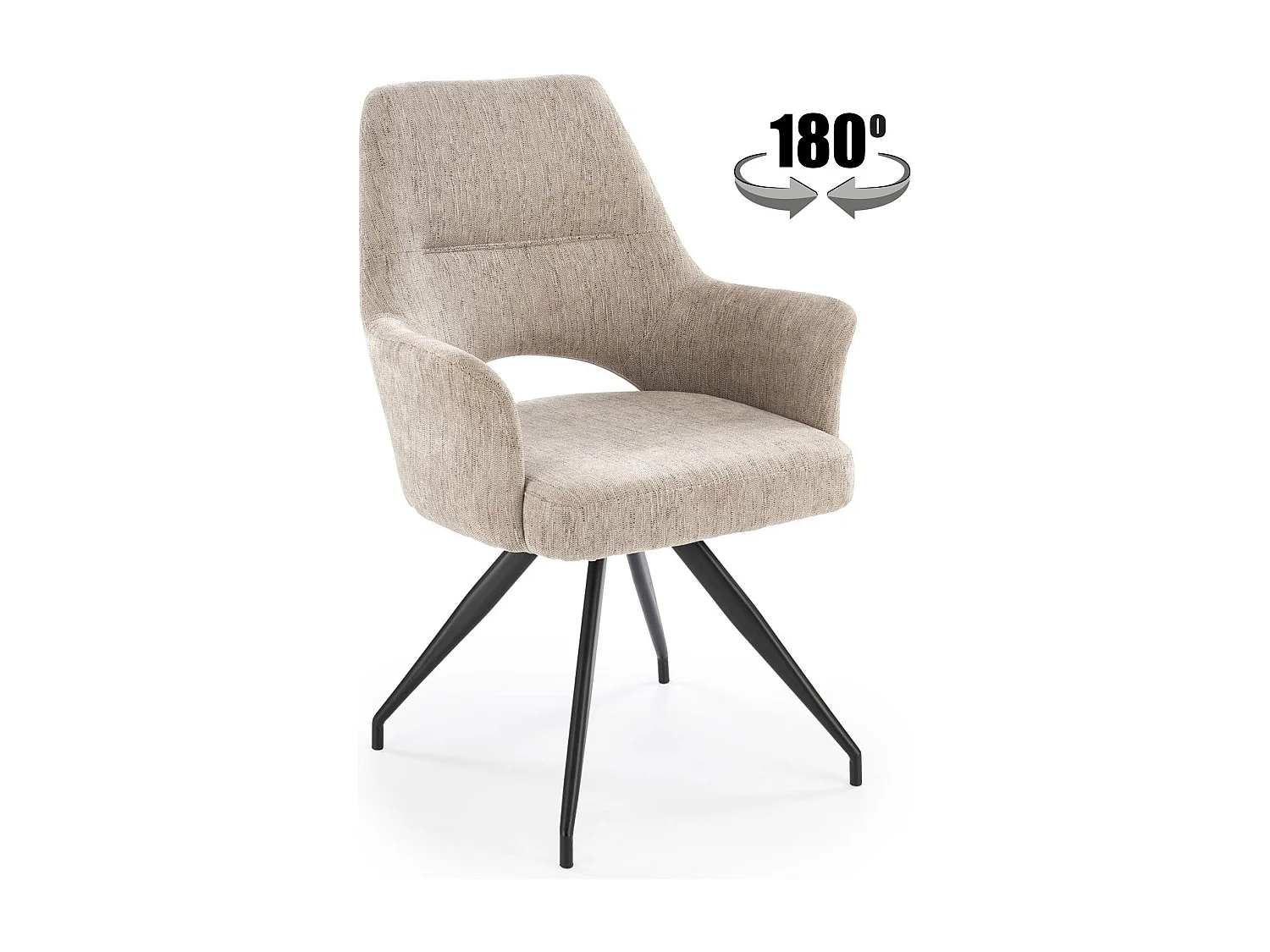 Chaise pivotante en acier 58 x 88 cm