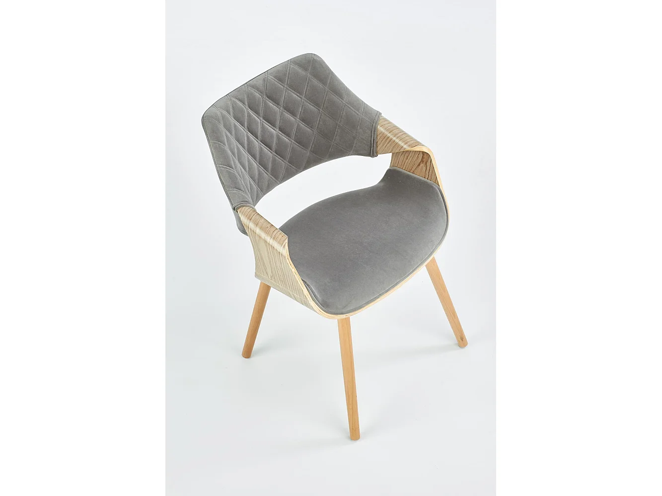 Chaise en bois/tissu 56 x 77 cm
