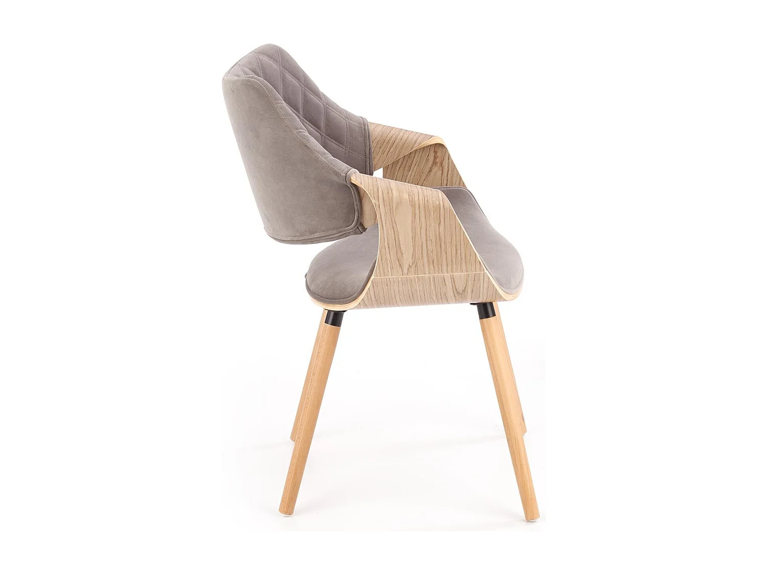 Chaise en bois/tissu 56 x 77 cm