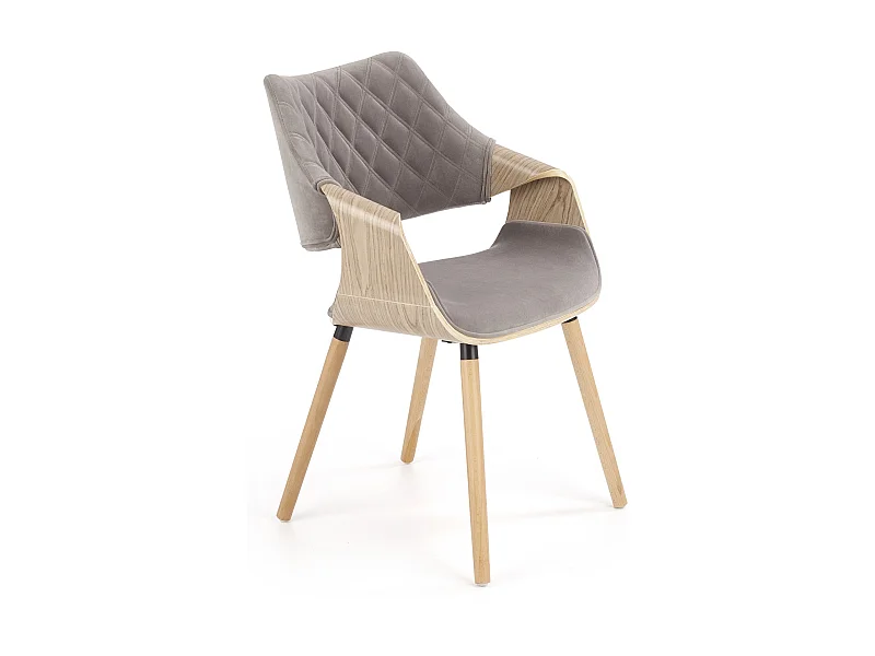 Chaise en bois/tissu 56 x 77 cm