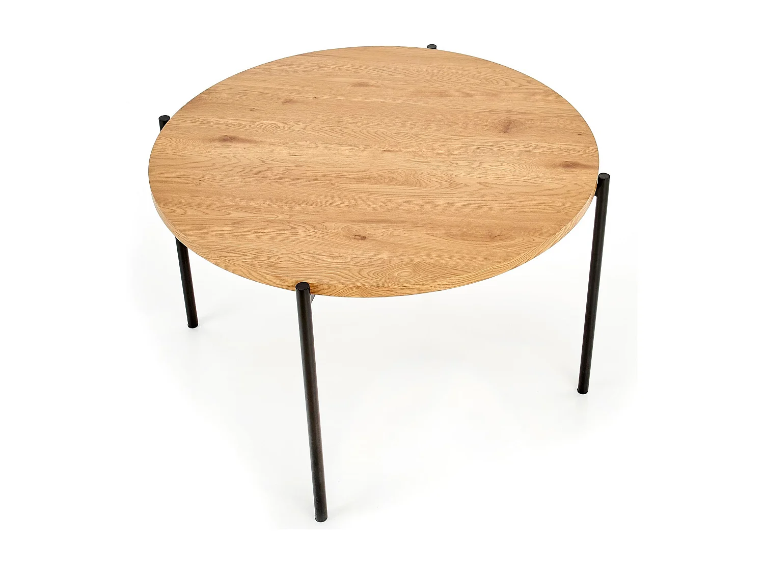 Table ronde en chêne pour 4 personnes 120x76 cm