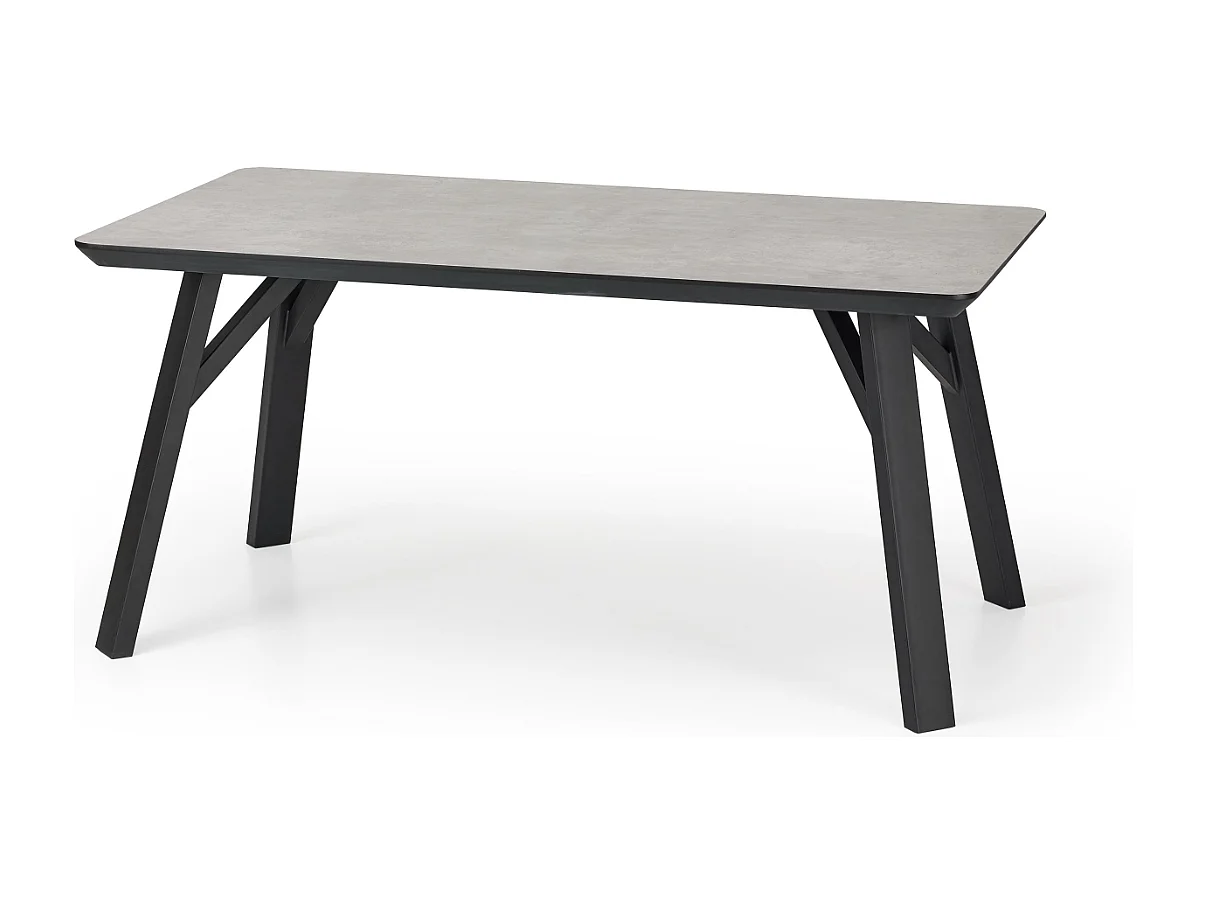 Table pour 4/6 personnes grise 160x90 cm