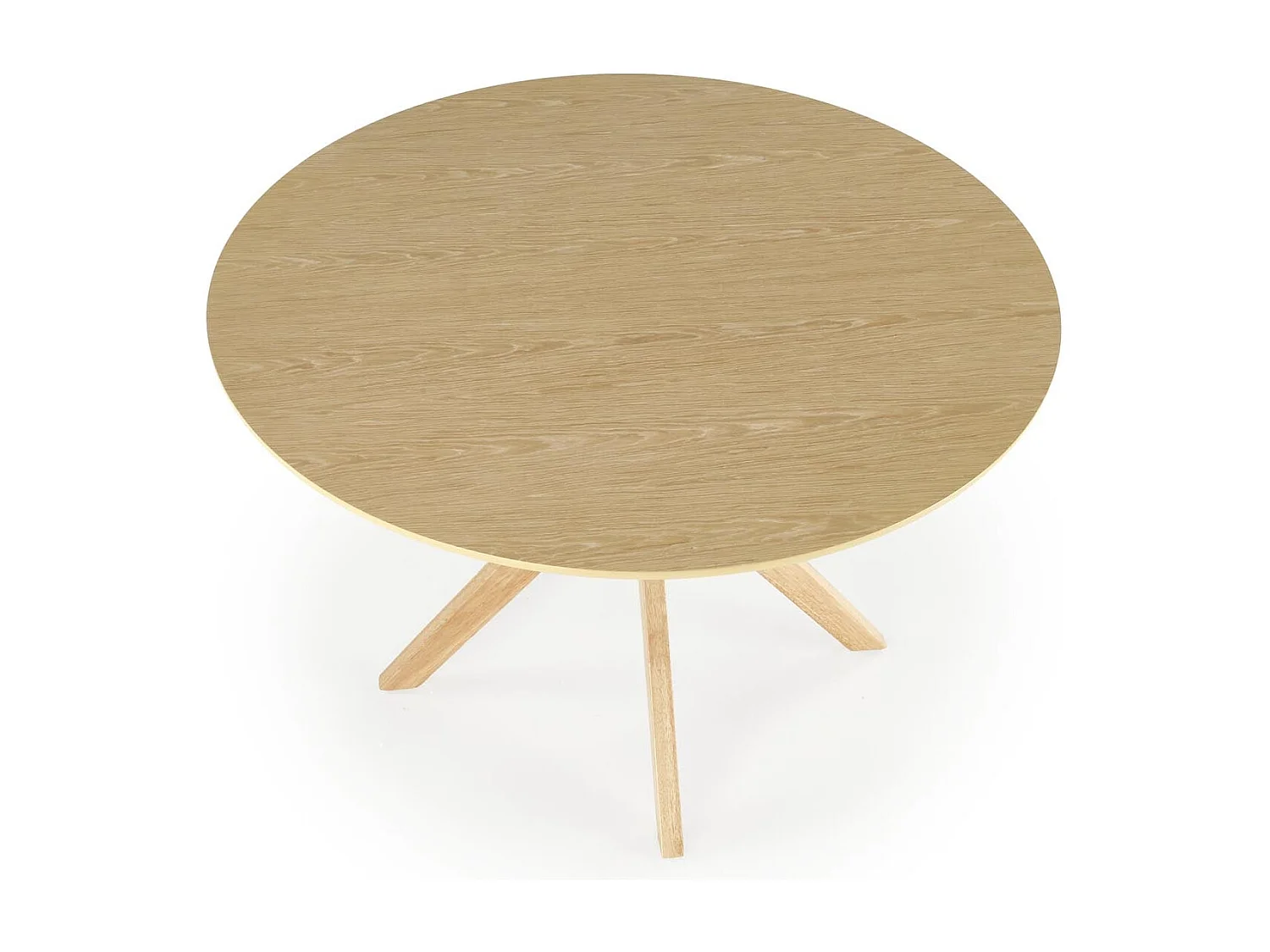 Table ronde en chêne pour 4 personnes 120x77 cm