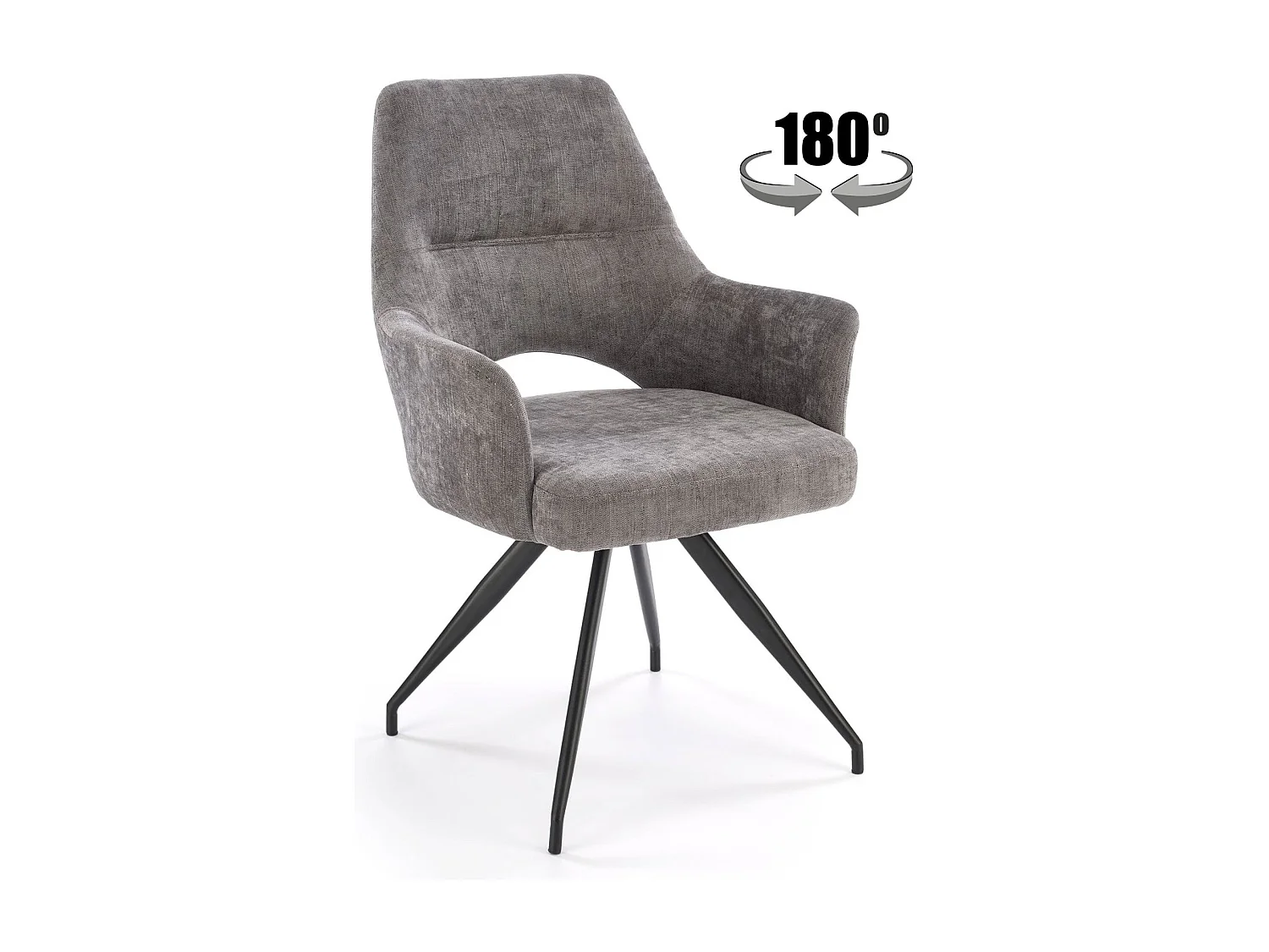 Chaise pivotante en acier 58 x 88 cm