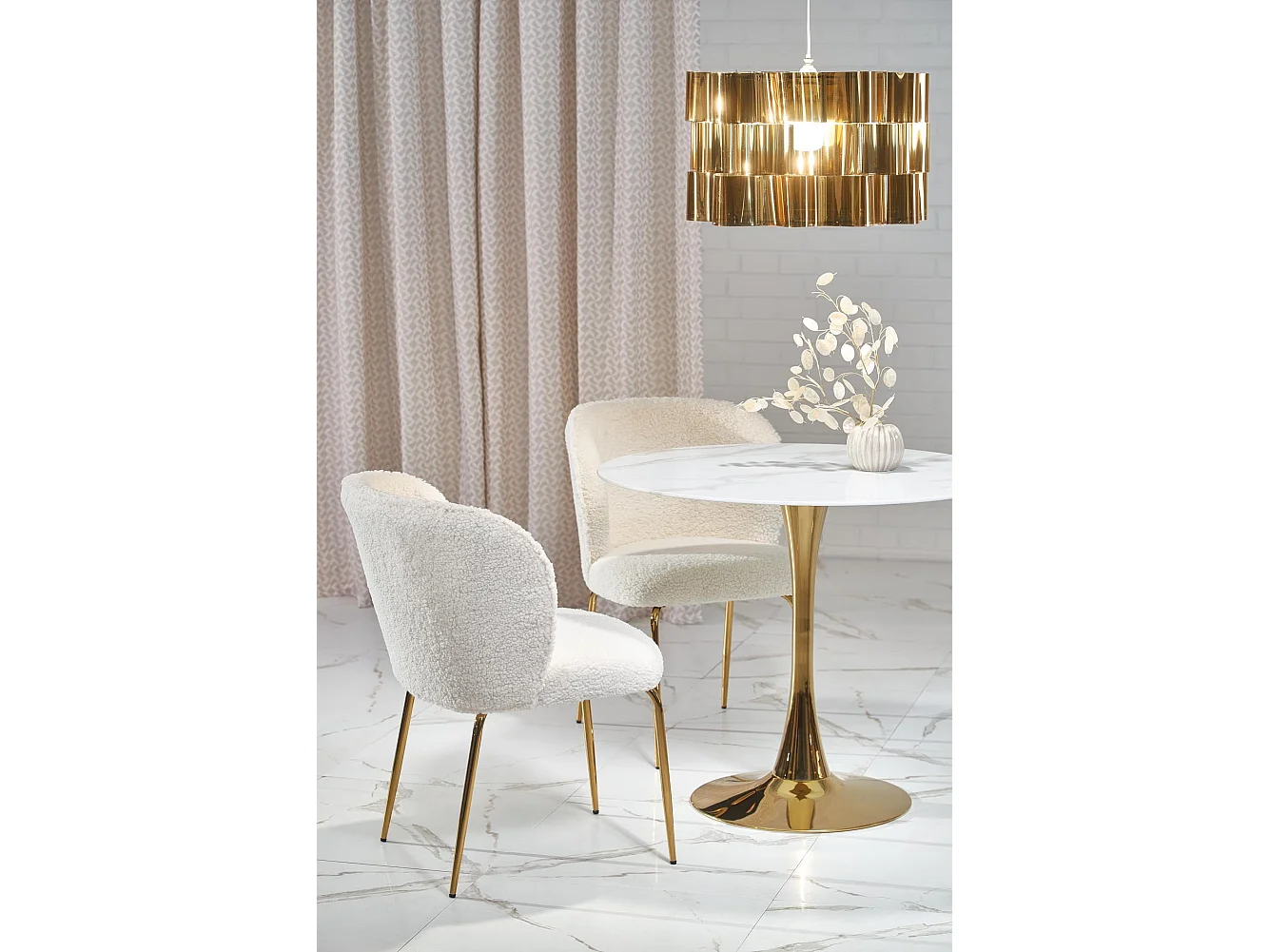 Table ronde en chêne pour 4 personnes 90x75 cm