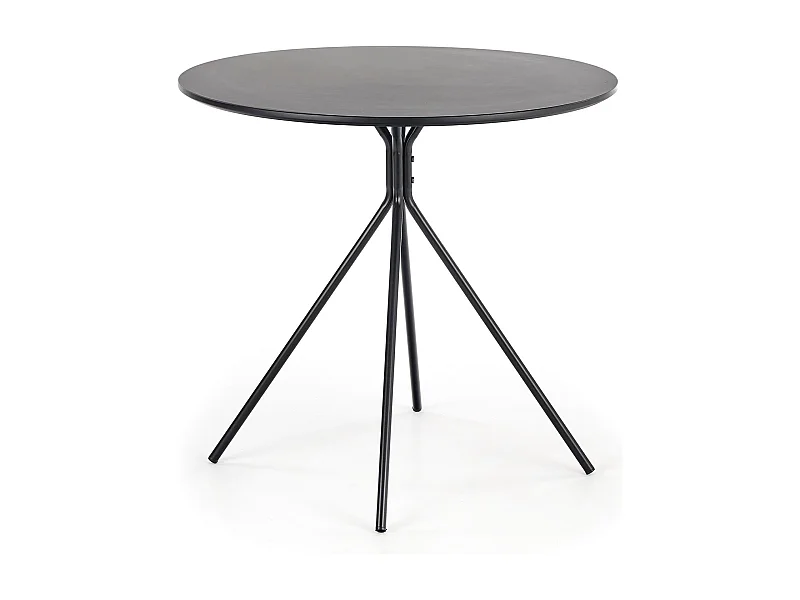 Table ronde en MDF laqué et piètement en métal Ø 80 cm