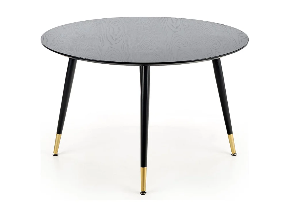 Table ronde pour 4 personnes noire 120x75 cm