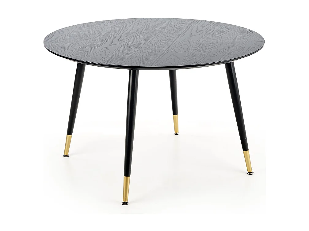 Table ronde pour 4 personnes noire 120x75 cm
