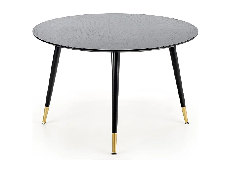 Table ronde pour 4 personnes noire 120x75 cm