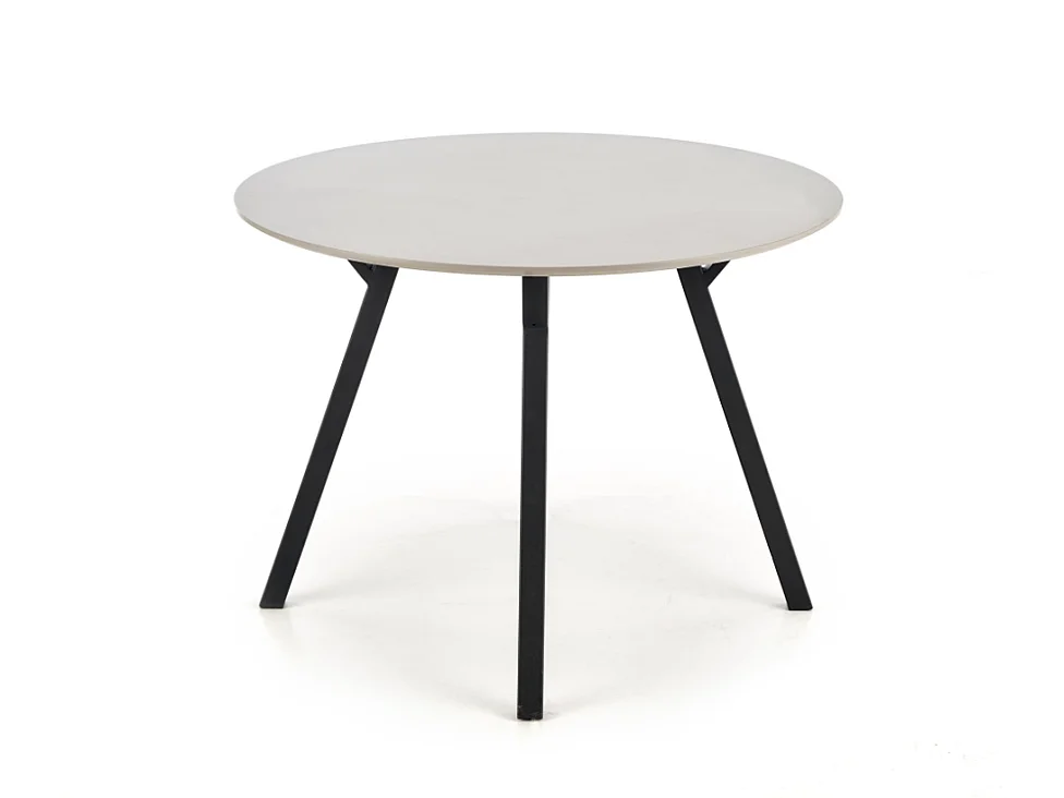 Table ronde pour 4 personnes grise 100x74 cm
