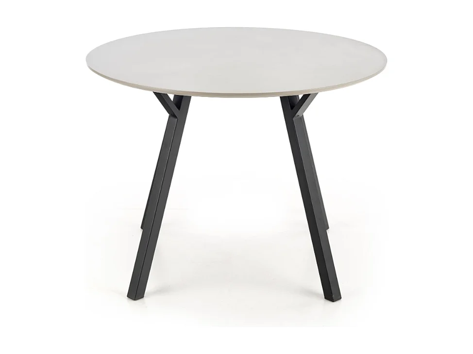 Table ronde pour 4 personnes grise 100x74 cm
