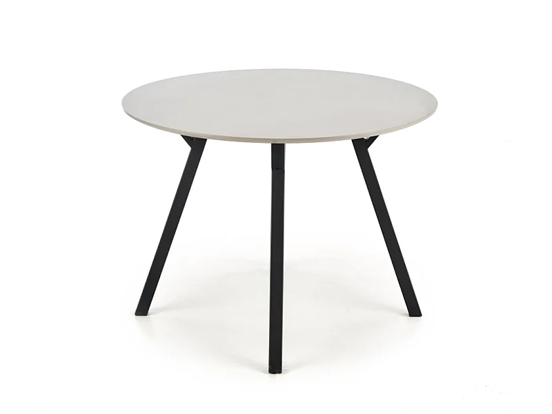 Table ronde pour 4 personnes grise 100x74 cm