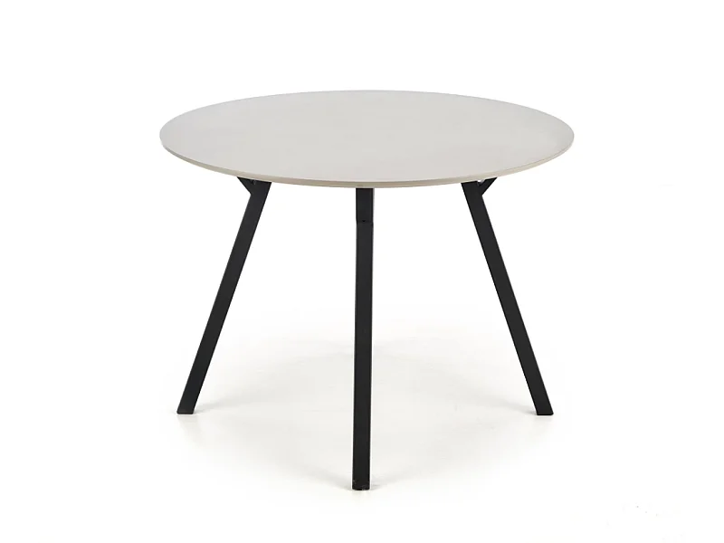 Ronde tafel voor 4 personen, grijs, 100 x 74 cm
