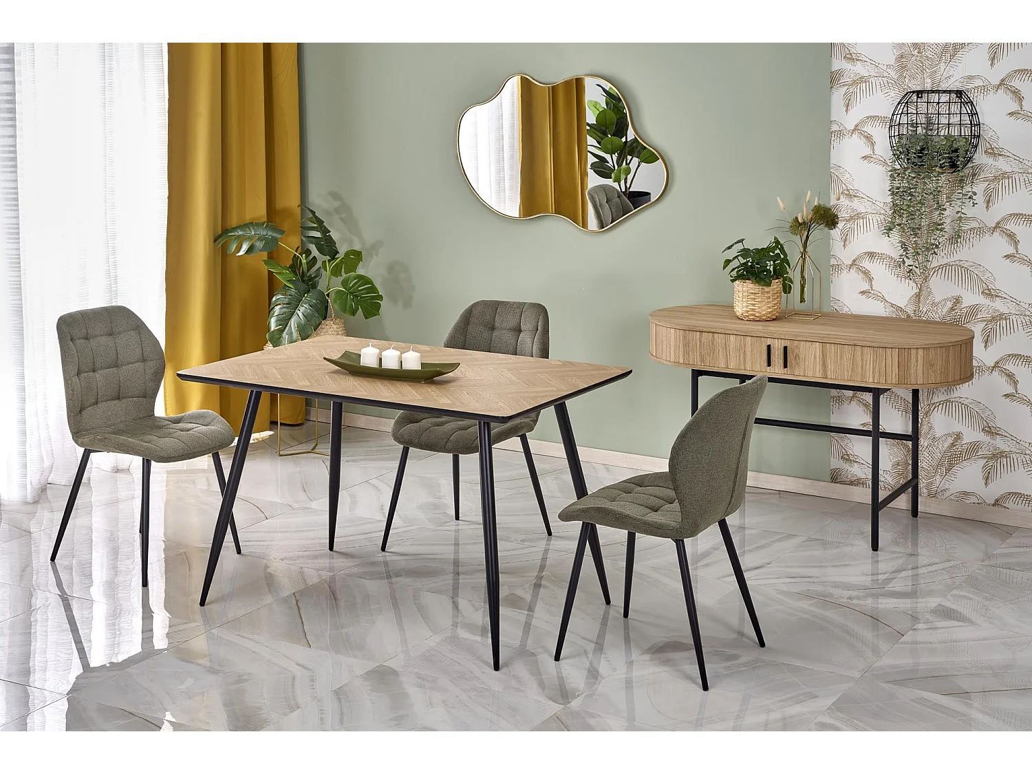 Table en chêne pour 4/6 personnes 120x77 cm