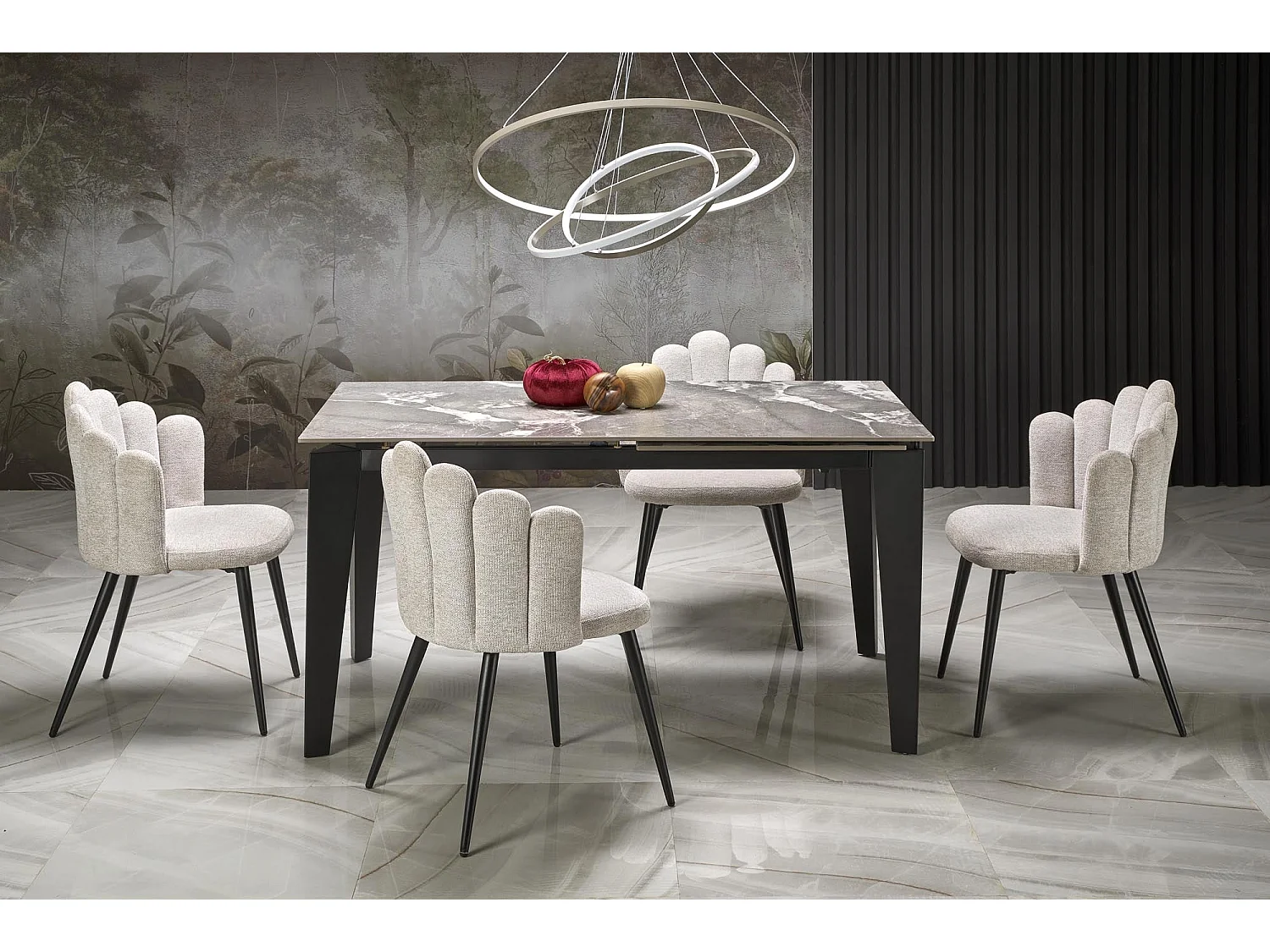 Table extensible en marbre pour 6/8 personnes 141/201x81 cm