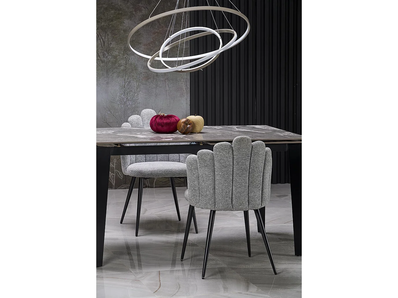 Table extensible en marbre pour 6/8 personnes 141/201x81 cm