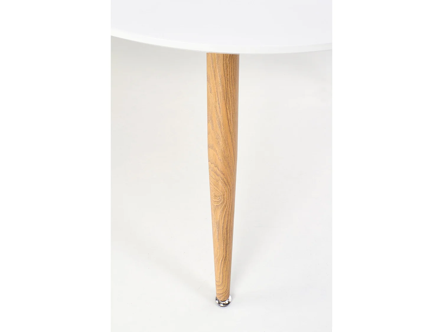 Table extensible en bois MDF laqué blanc pieds en bois 160/200x90 cm