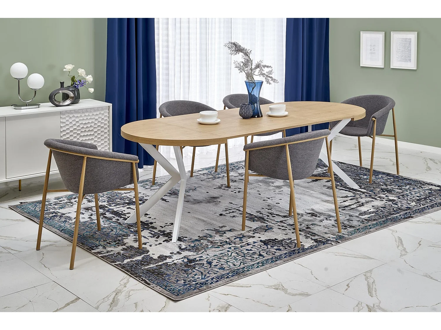 Table extensible pour 6/8 personnes 100/250x75 cm