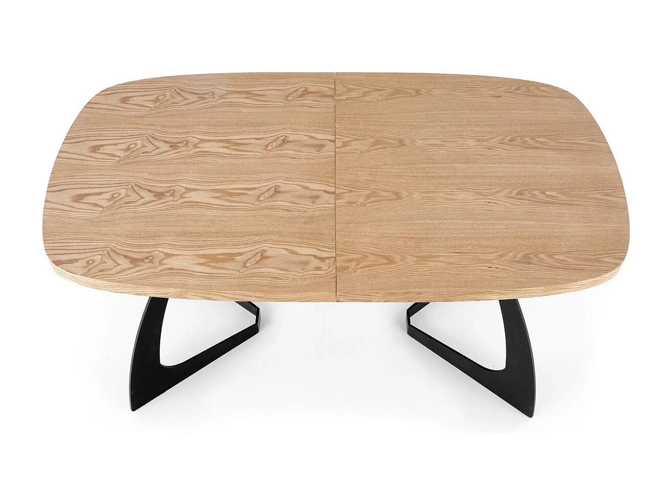 Table extensible MDF pieds acier noir 160/200×90 cm