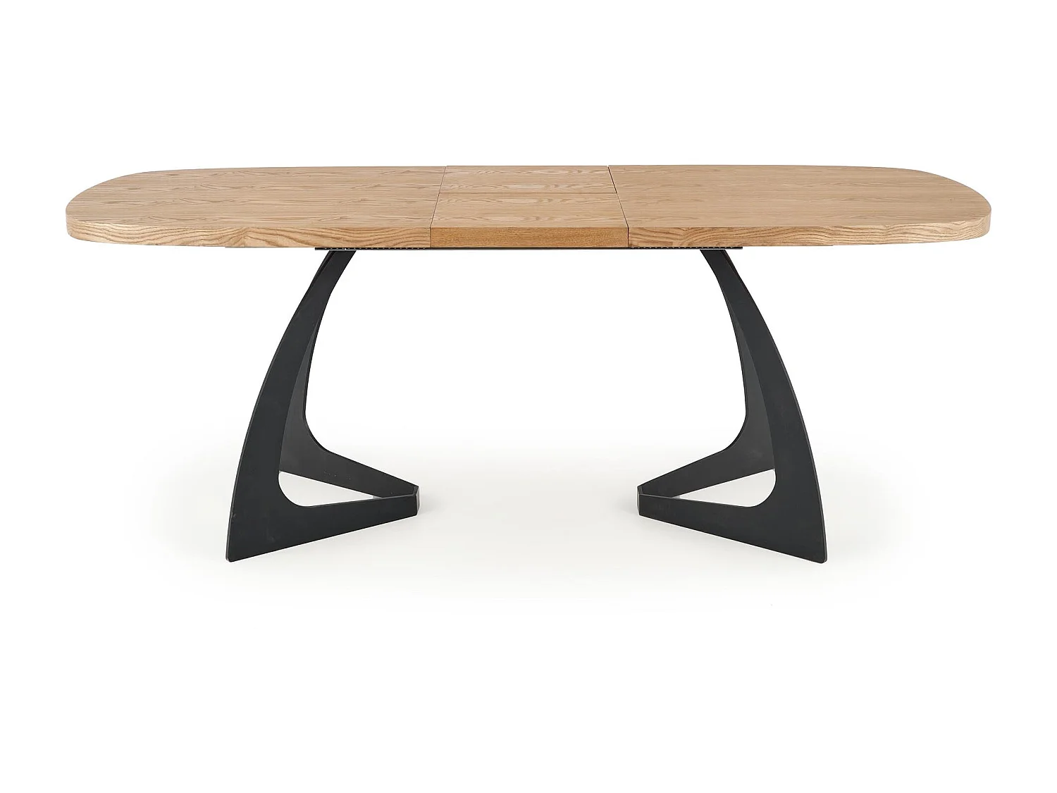 Table extensible MDF pieds acier noir 160/200×90 cm