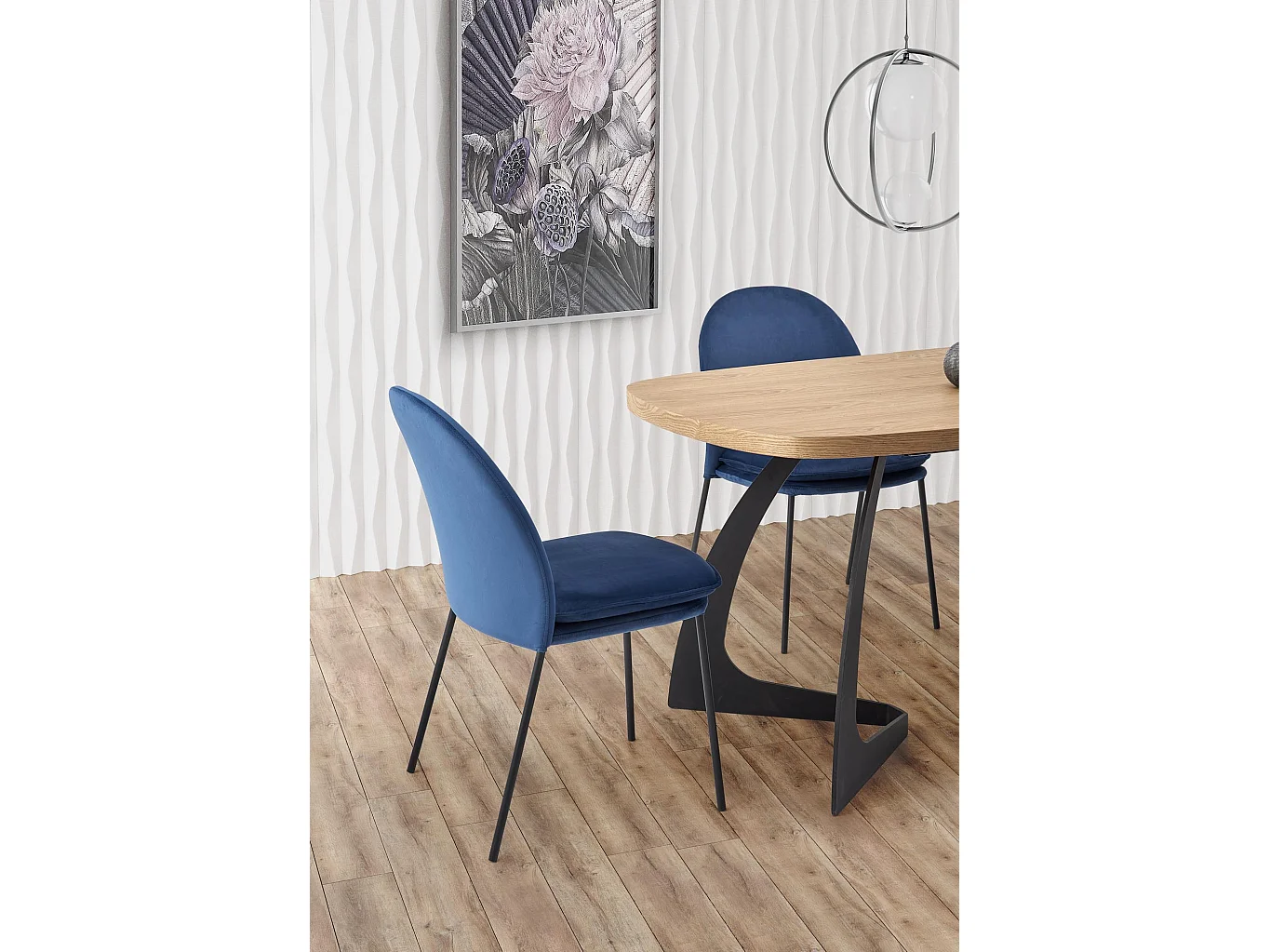 Table extensible MDF pieds acier noir 160/200×90 cm