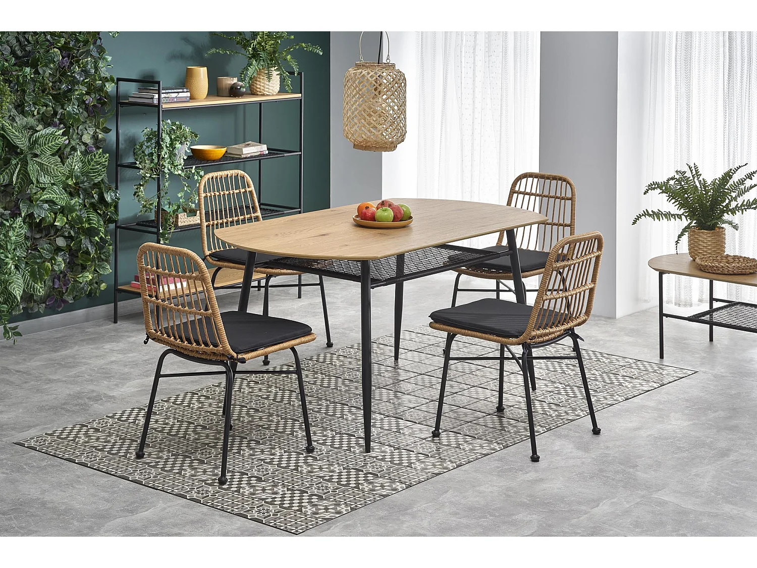 Table en chêne pour 4/6 personnes 160x90 cm