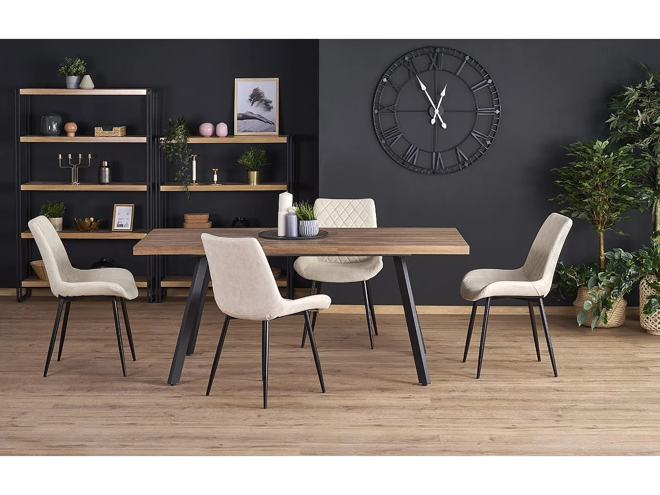 Table extensible en chêne pour 6/8 personnes