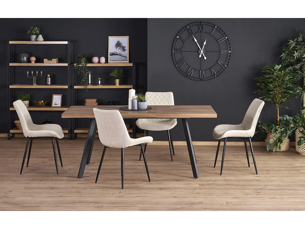 Table extensible en chêne pour 6/8 personnes