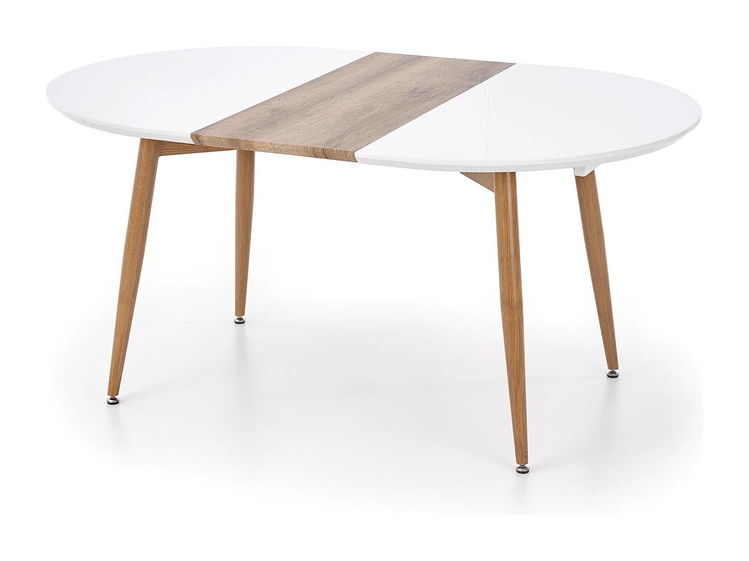 Table extensible pour 4/8 personnes blanc/chêne 120/200x100 cm