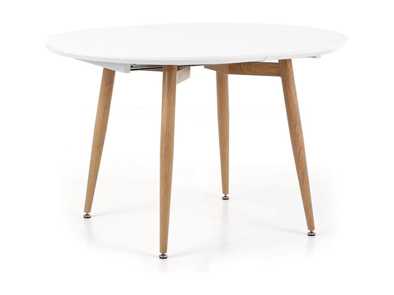 Table extensible pour 4/8 personnes blanc/chêne 120/200x100 cm