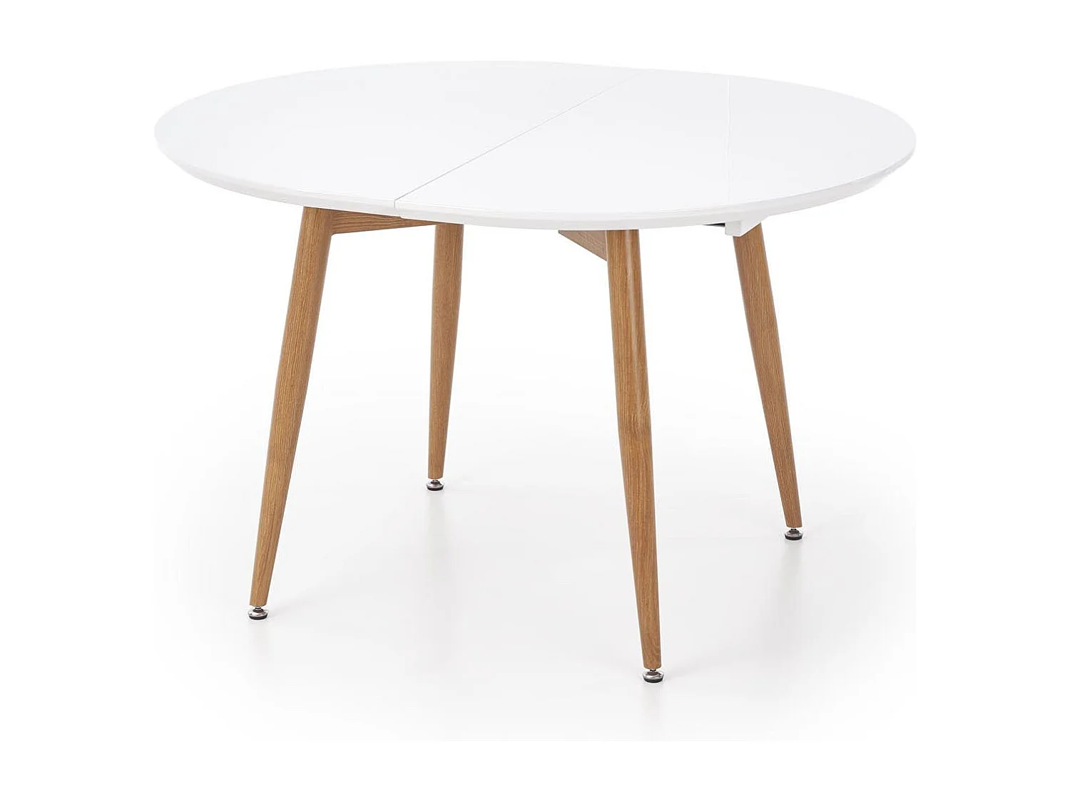 Table extensible pour 4/8 personnes blanc/chêne 120/200x100 cm