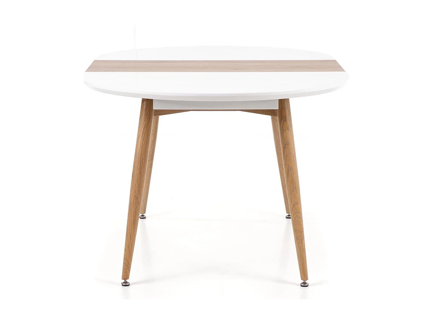 Table extensible pour 4/8 personnes blanc/chêne 120/200x100 cm