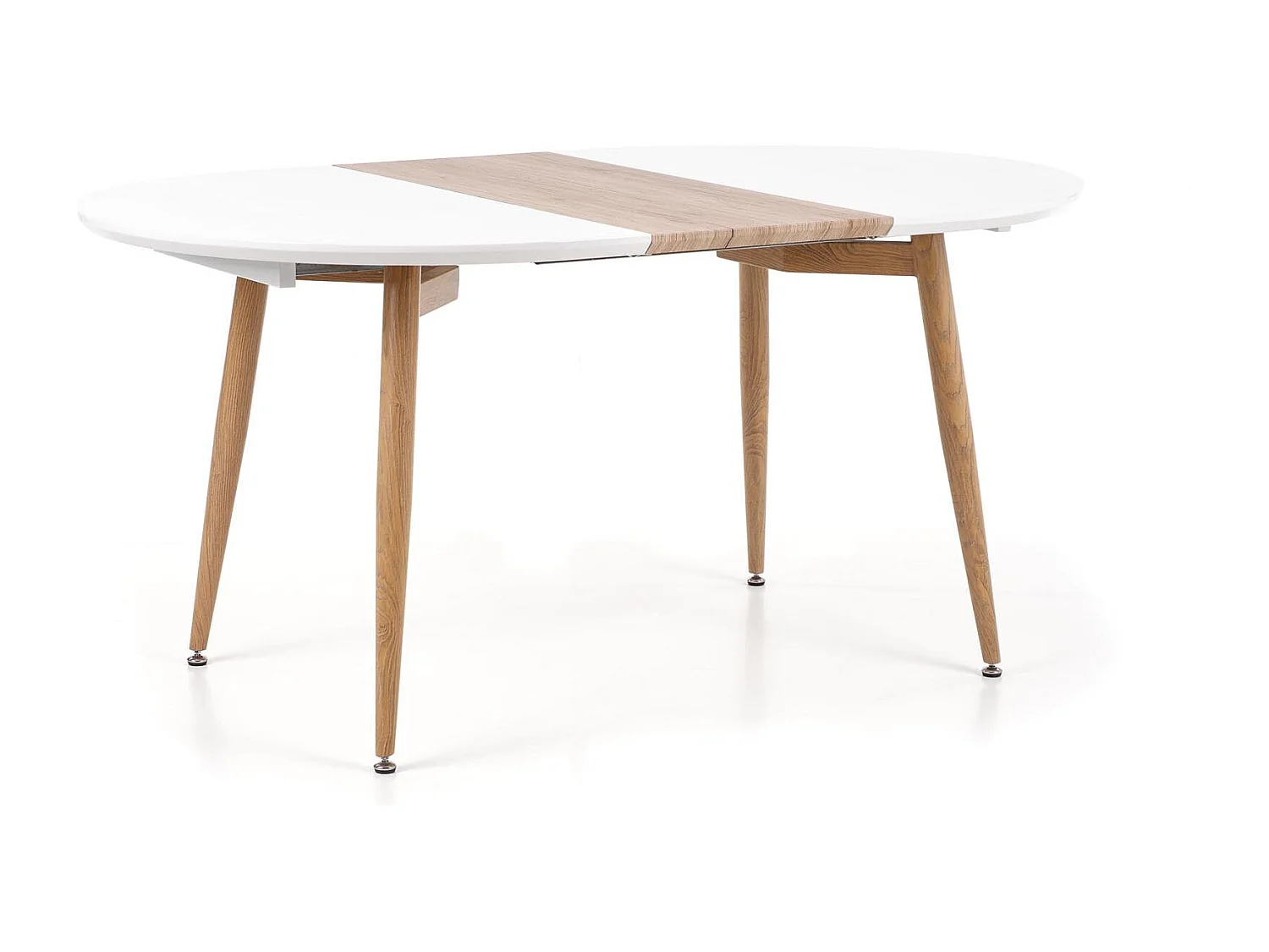 Table extensible pour 4/8 personnes blanc/chêne 120/200x100 cm