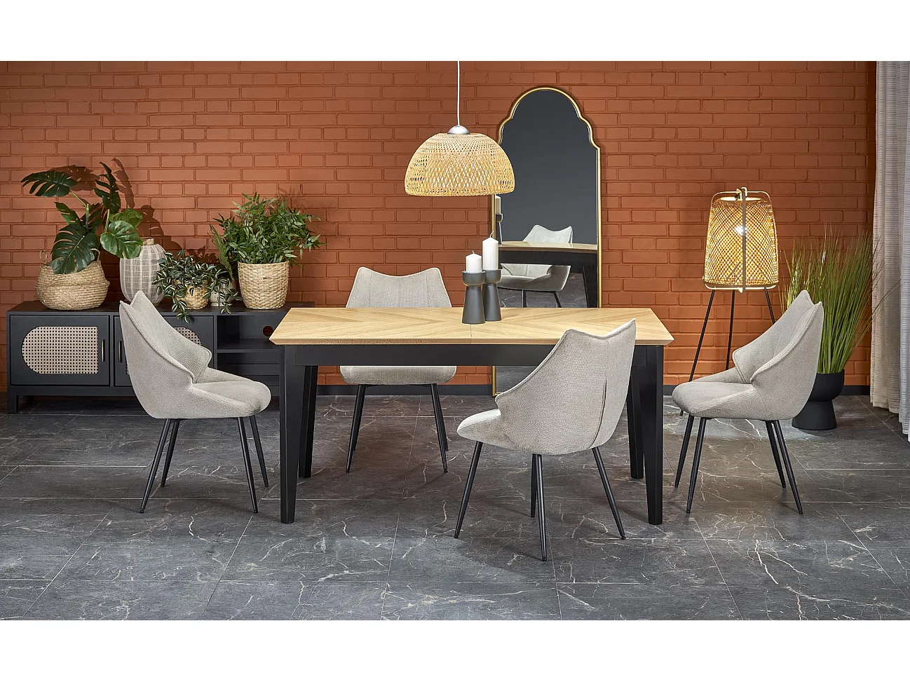 Table extensible pour 6/8 personnes 160/240x90 cm