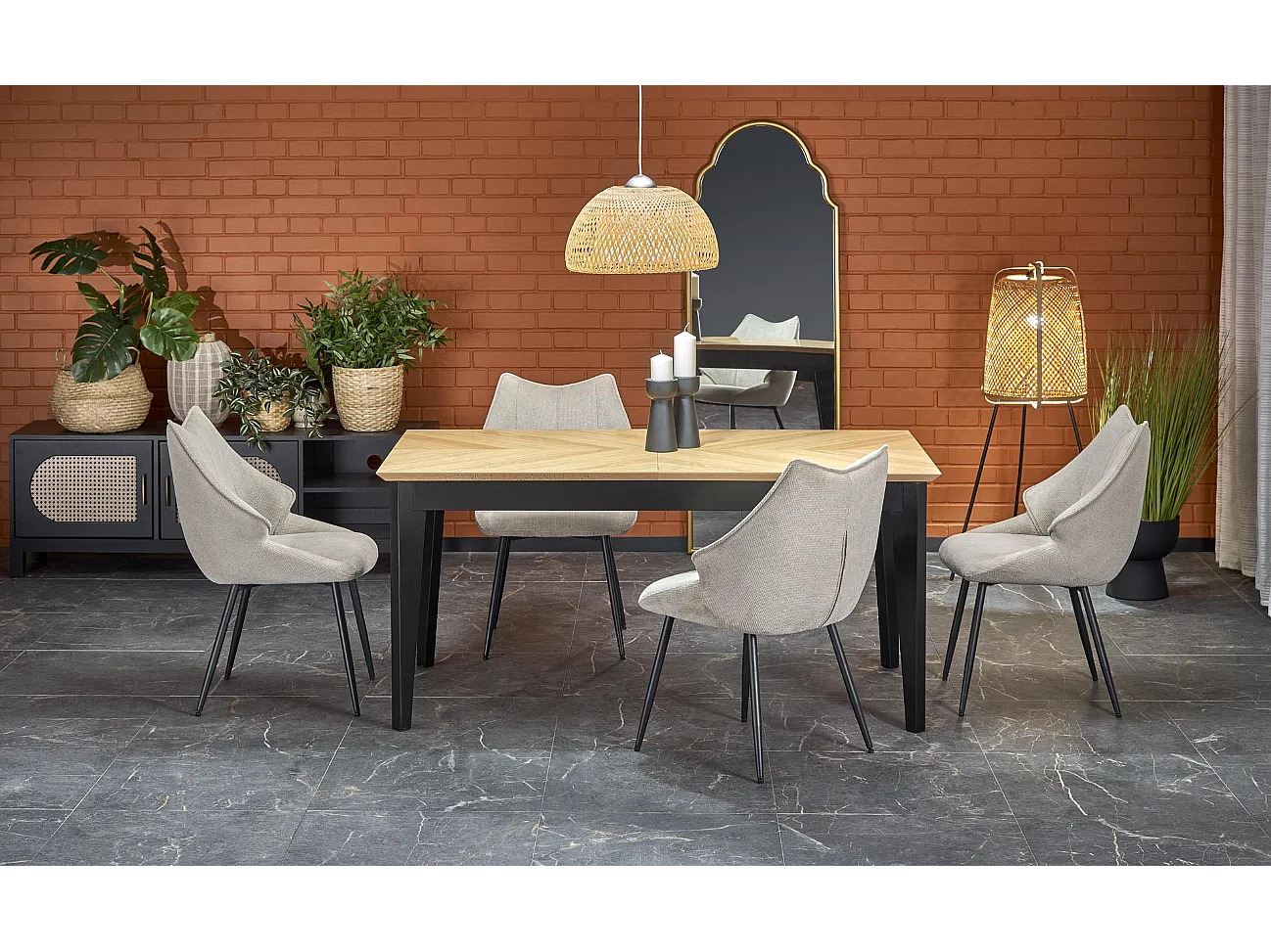 Table extensible pour 6/8 personnes 160/240x90 cm