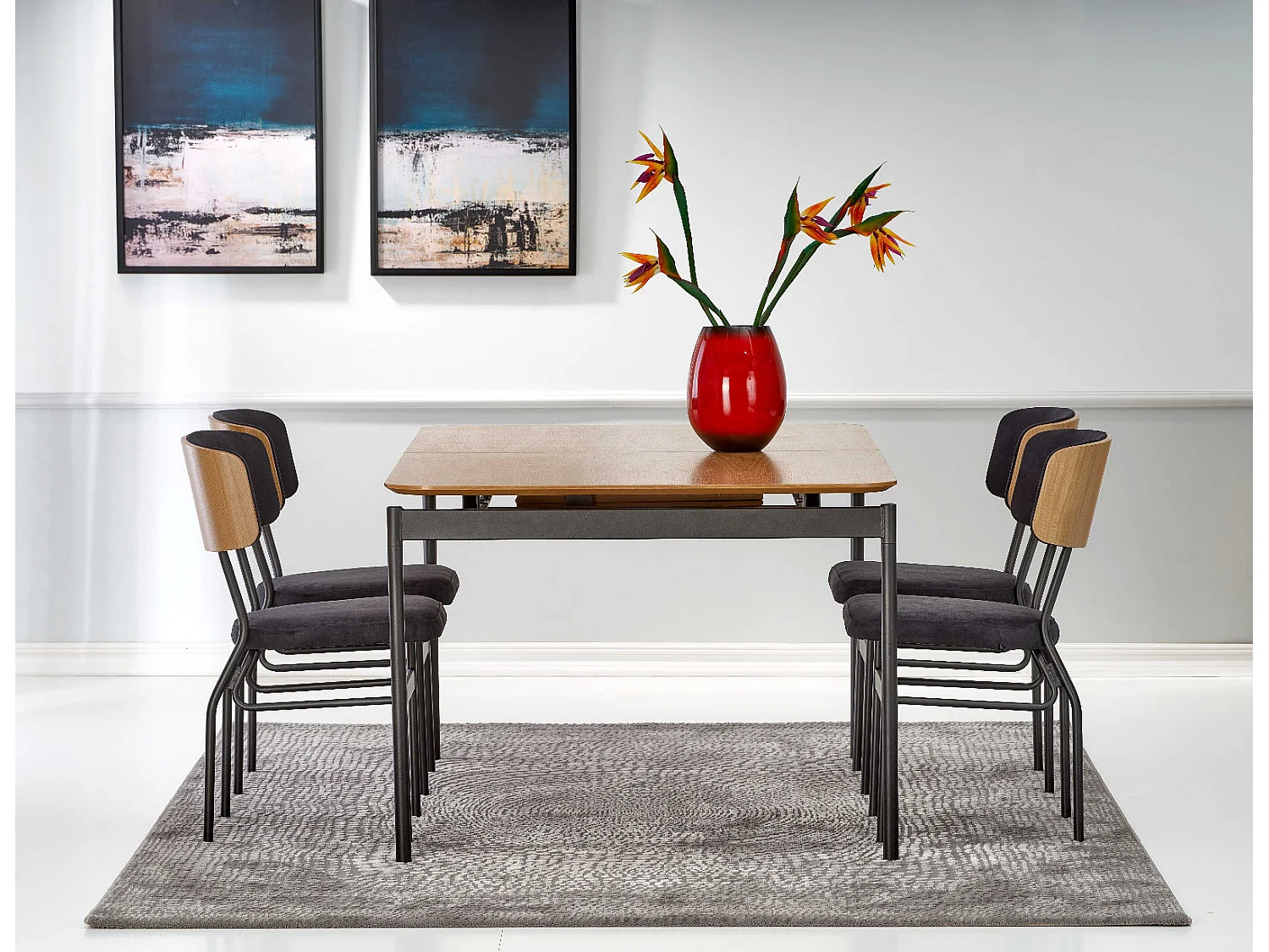 Table extensible en chêne pour 6/8 personnes 170/250x100 cm