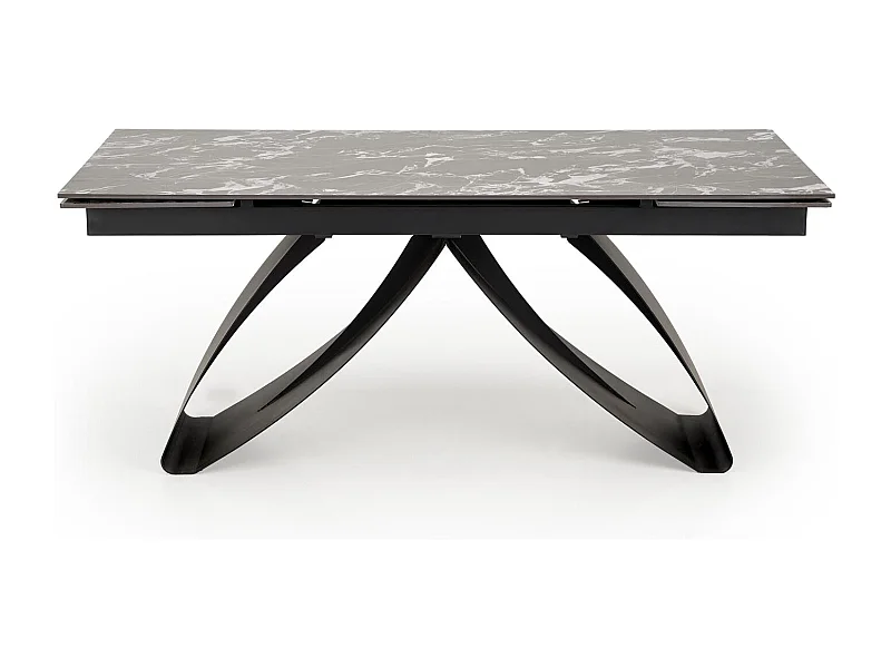 Stół rozkładany HILARIO 180(260)x90 czarny marmur/czarny