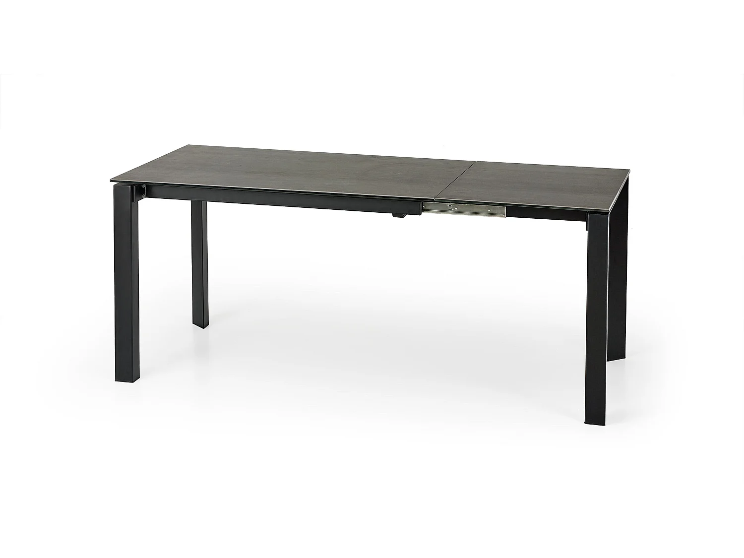 Table extensible céramique pieds acier noir 120/180×85 cm