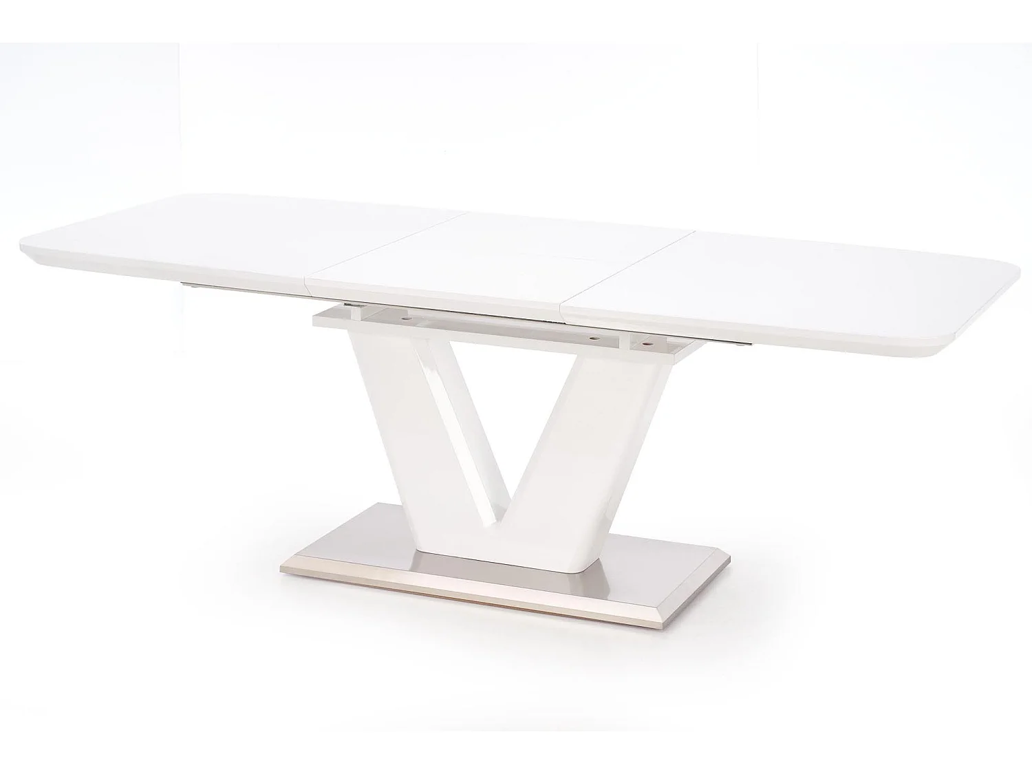 Table extensible MDF laqué blanc 160/220×90 cm