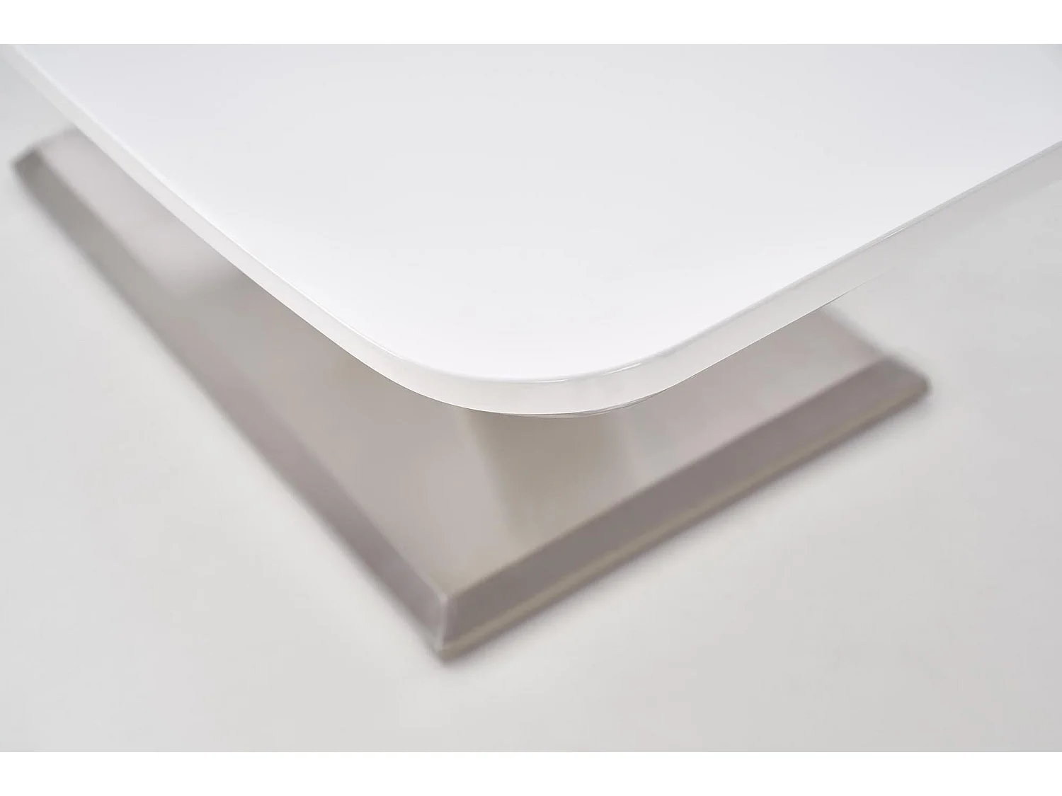 Table extensible MDF laqué blanc 160/220×90 cm