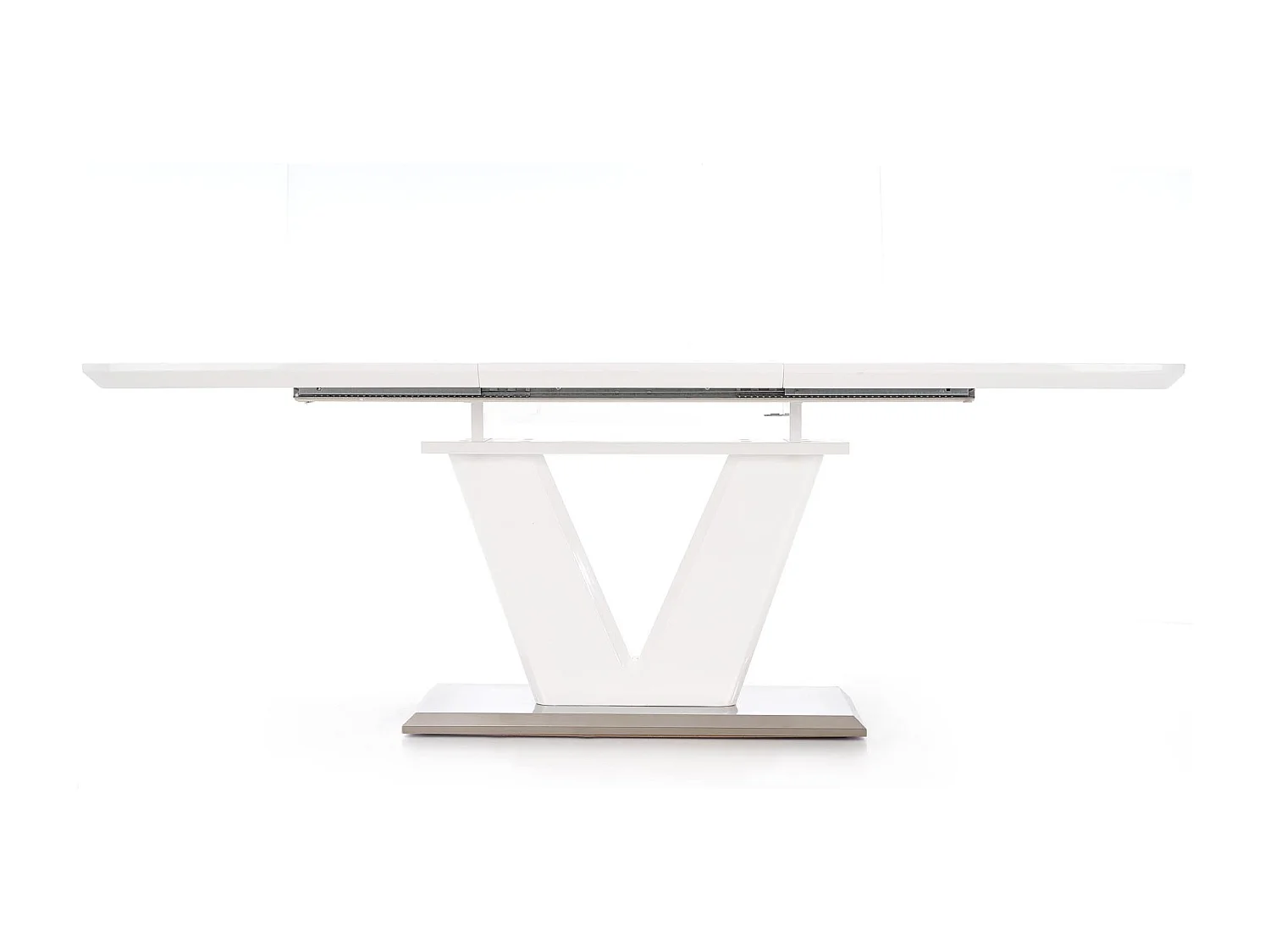 Table extensible MDF laqué blanc 160/220×90 cm