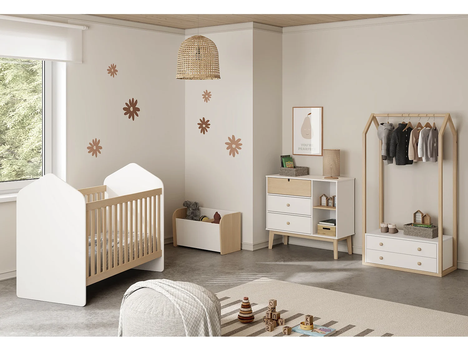 Cuna blanca123x102 cm