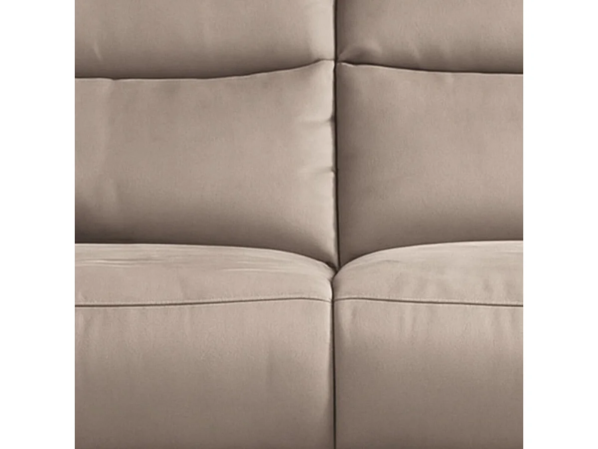 Canapé 2 places fixe en tissu polyester gris - RHODAY