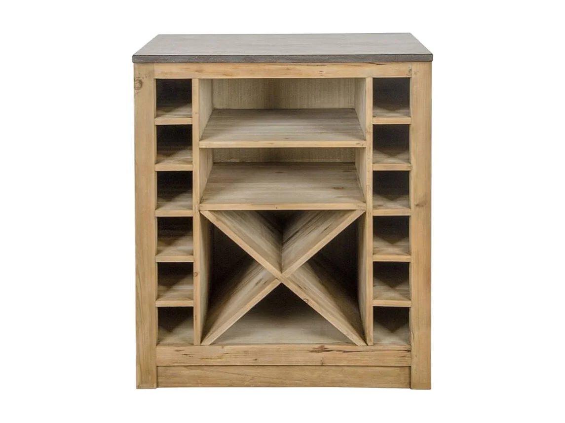 Meuble bas de cuisine range-bouteilles Champêtre