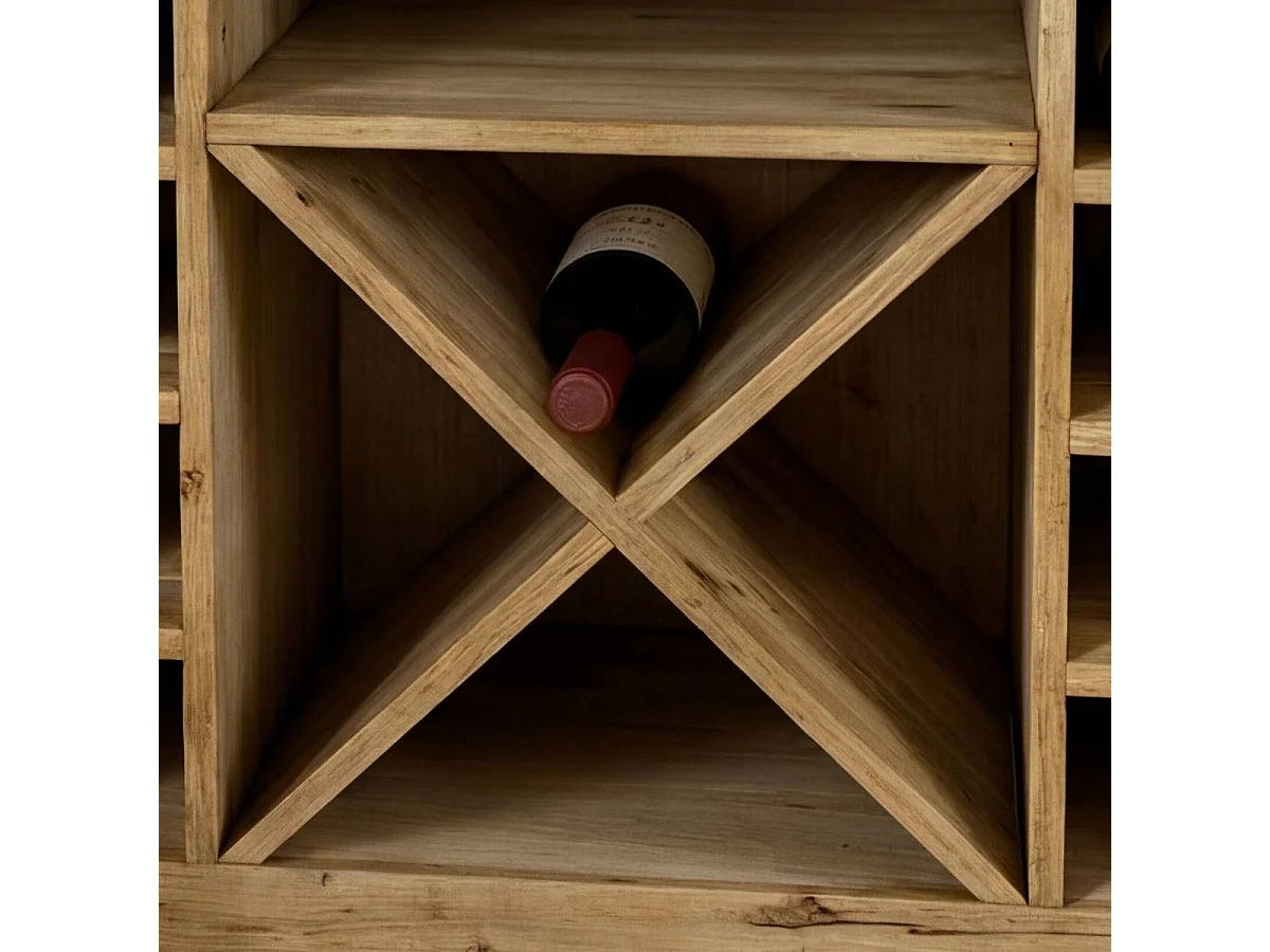 Meuble bas de cuisine range-bouteilles Champêtre