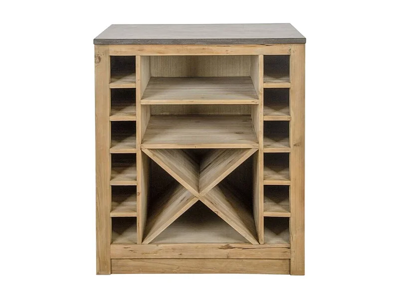 Meuble bas de cuisine range-bouteilles Champêtre