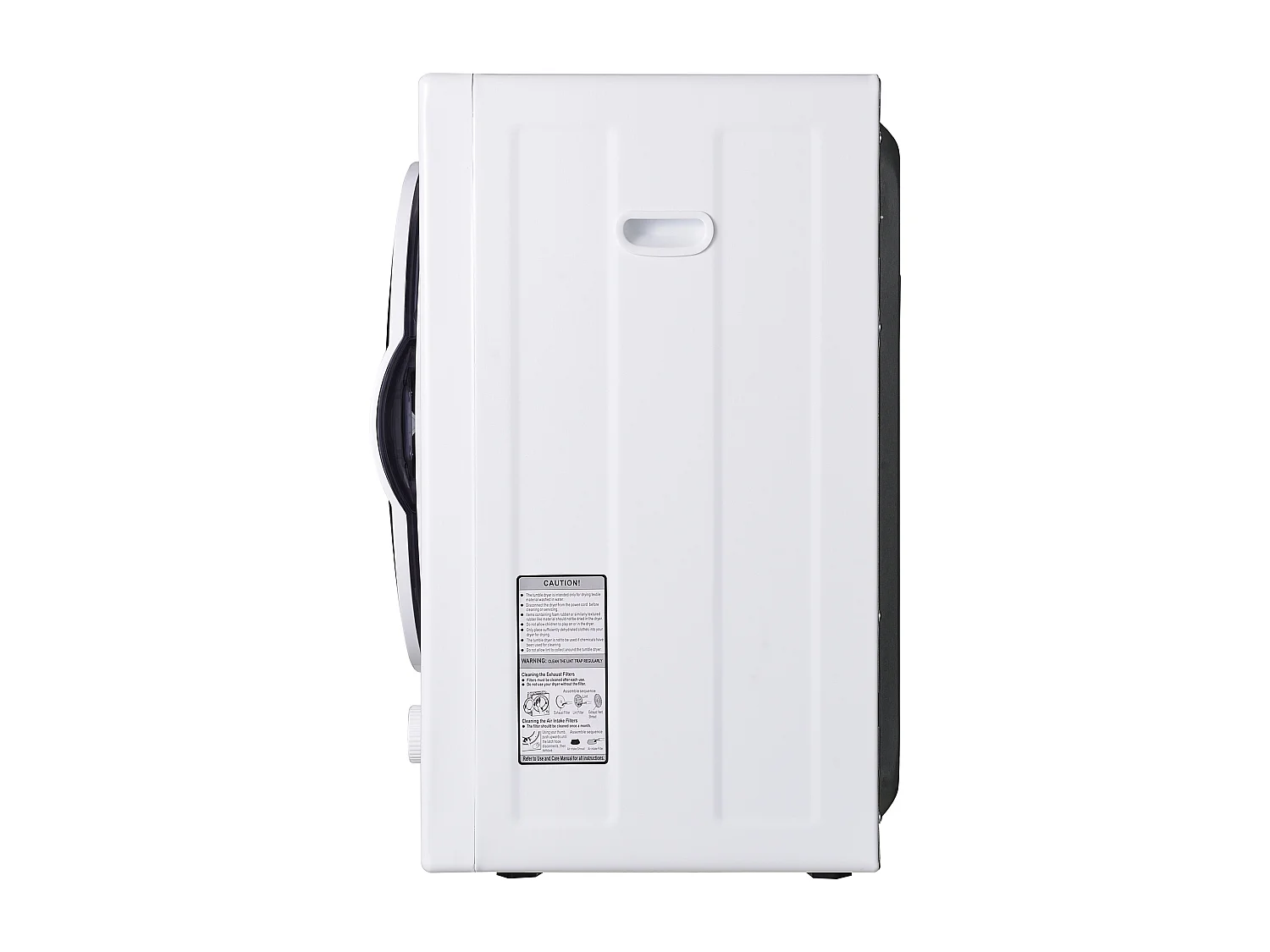 Asciugatrice bianca con doppio filtro - installabile a parete - Temperatura di asciugatura 65°C