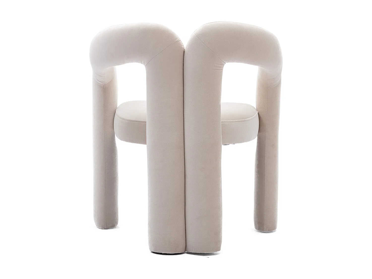 Lot de 2 chaise en velours - Chaises baquet - Beige